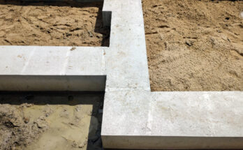 Concrete foundations for a residential building