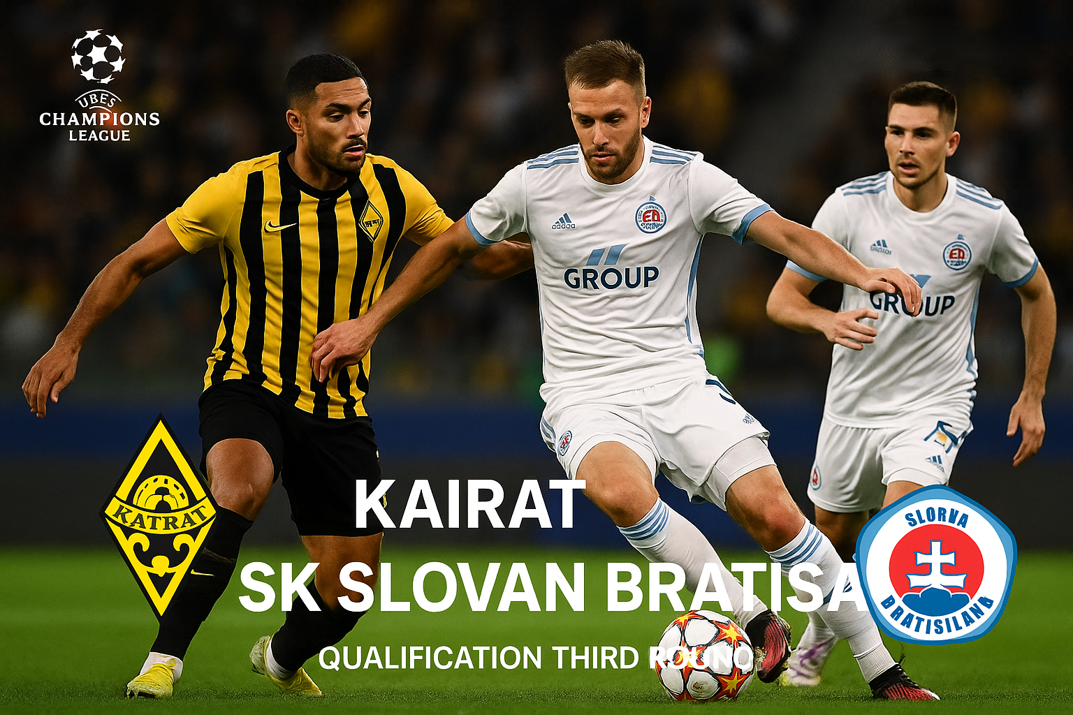 Susunan Pemain Kairat vs Slovan Bratislava Rilis Jelang Kickoff 22.00 WIB – Jalalive Liga Champions